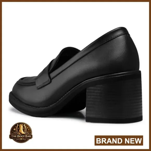 Low-Heeled Loafers Slip-On Block Heel Business Casual Office Shoes - Picture 5 of 7